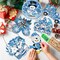 6-Piece Winter Diamond Painting Hanging Sign Set – 5D DIY Snowman & Gnome Art Pendants, Acrylic Tree, Wreath & Truck Ornaments for Wall & Window Decor